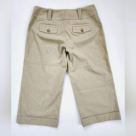 The Limited Women's Khaki Tan Cassidy Fit Capri Cropped Trousers Pants, sz 4 - Picture 3 of 8